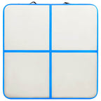 Aufblasbare Gymnastikmatte mit Pumpe 200x200x15 cm PVC Blau