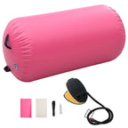 Aufblasbare Gymnastik-Rolle mit Pumpe 120x75 cm PVC Rosa