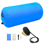 Aufblasbare Gymnastik-Rolle mit Pumpe 120x90 cm PVC Blau