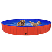 Hundepool Faltbar Rot 300x40 cm PVC