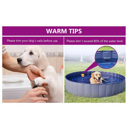 vidaXL Hundepool Faltbar Blau 300x40 cm PVC