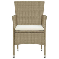 Garten-Essstühle 4 Stk. Poly Rattan Beige