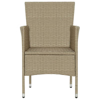 Garten-Essstühle 4 Stk. Poly Rattan Beige