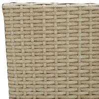 Garten-Essstühle 4 Stk. Poly Rattan Beige