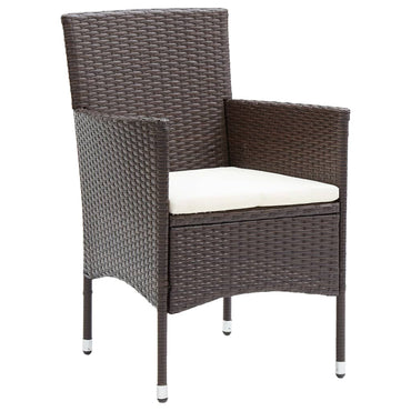 Garten-Essstühle 4 Stk. Poly Rattan Braun