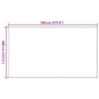 Zeltteppich 400x700 cm Anthrazit