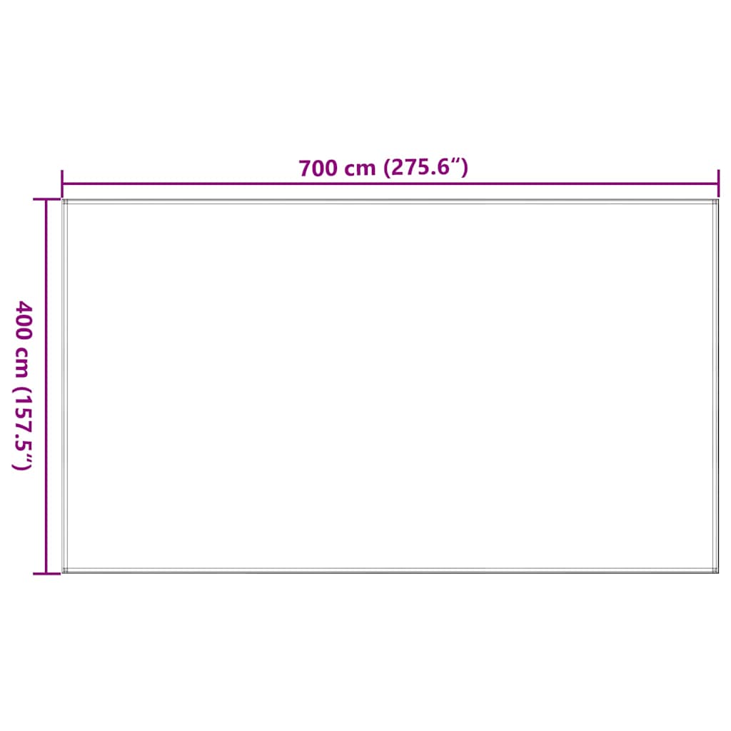 Zeltteppich 400x700 cm Anthrazit