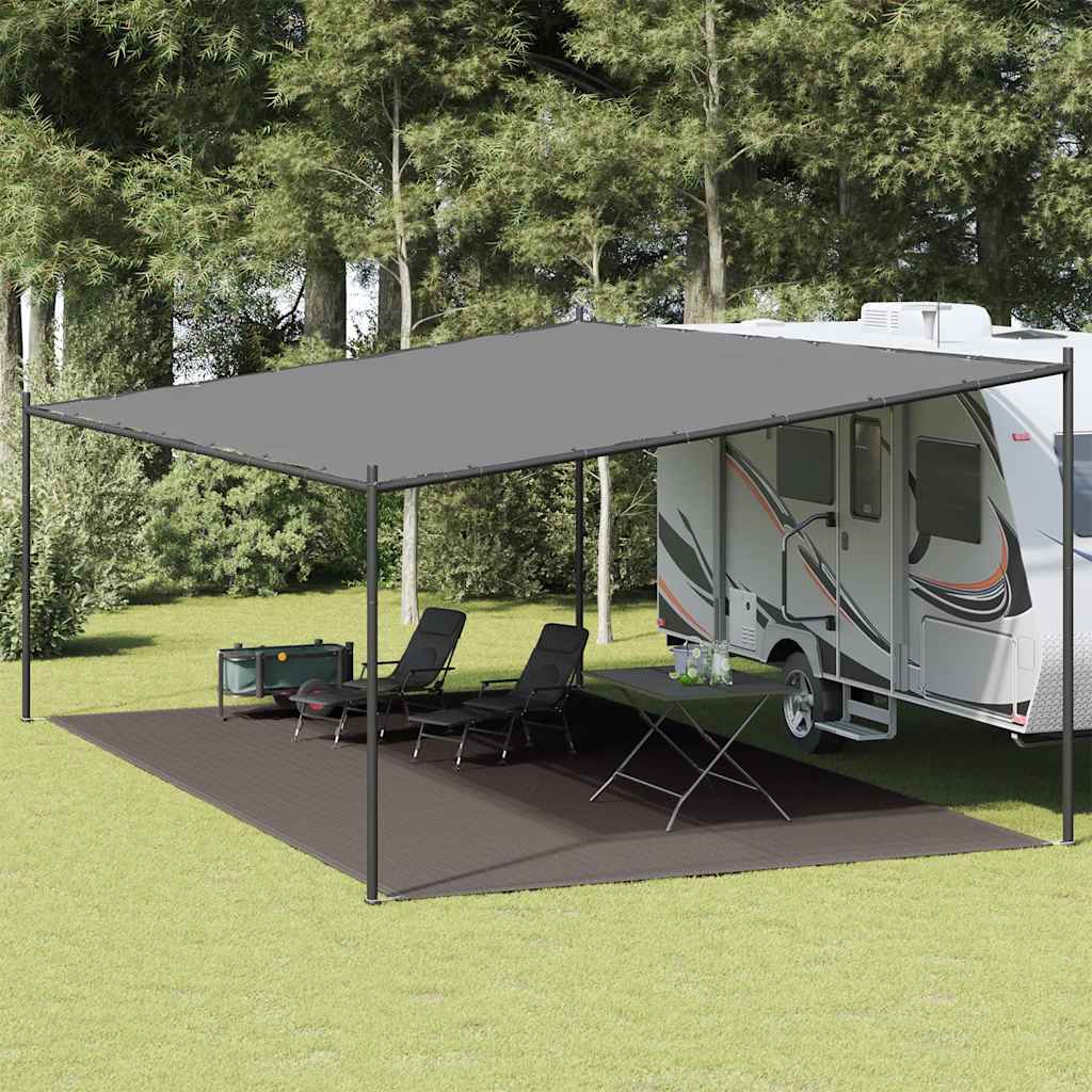 Zeltteppich 400x800 cm Anthrazit HDPE