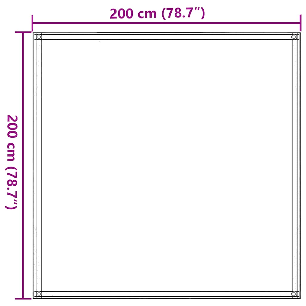 Zeltteppich 200x200 cm Blau HDPE