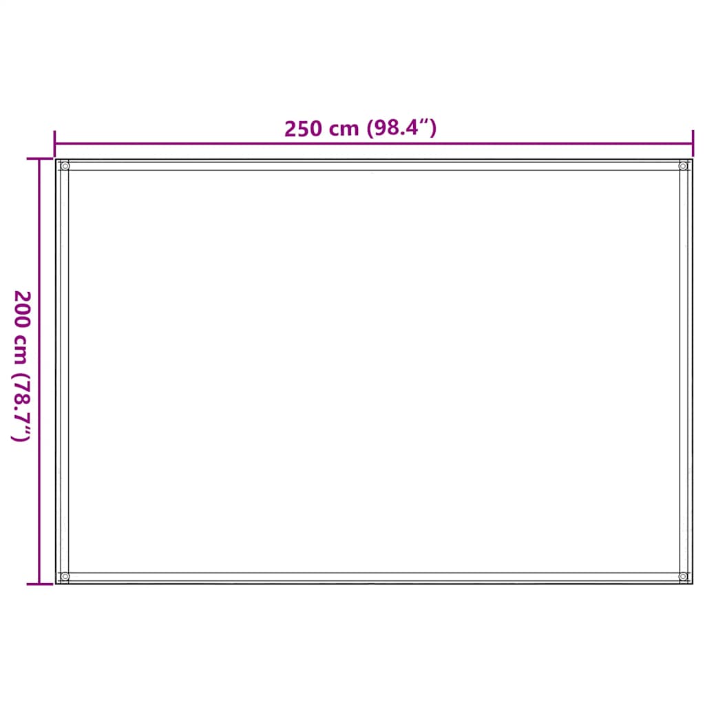 Zeltteppich 250x200 cm Blau HDPE