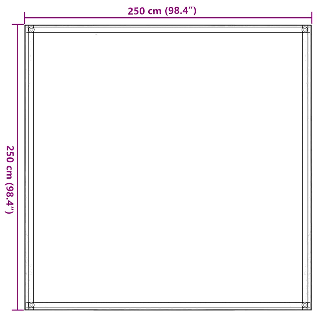 Zeltteppich 250x250 cm Blau HDPE