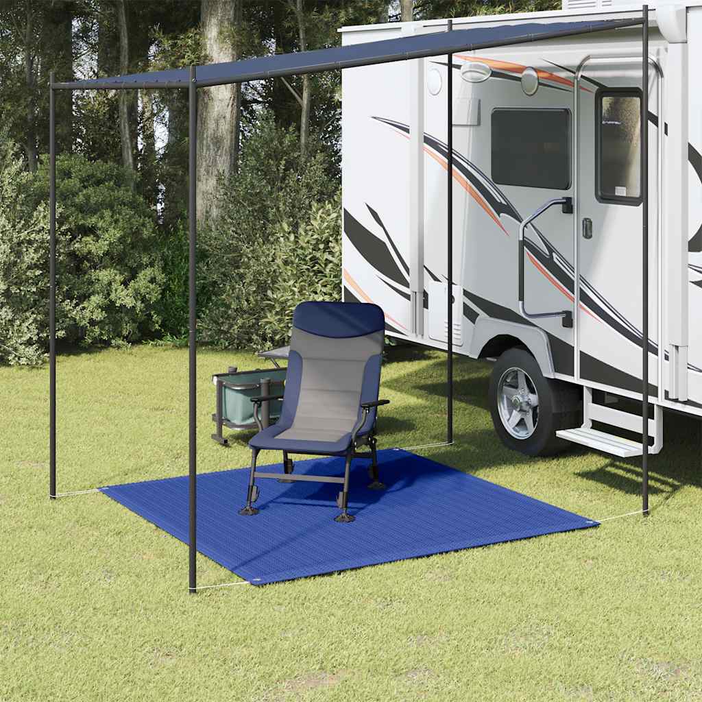 Zeltteppich 250x250 cm Blau HDPE