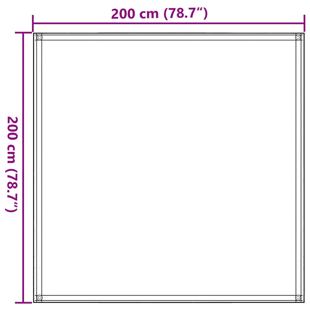 Zeltteppich 200x200 cm Braun