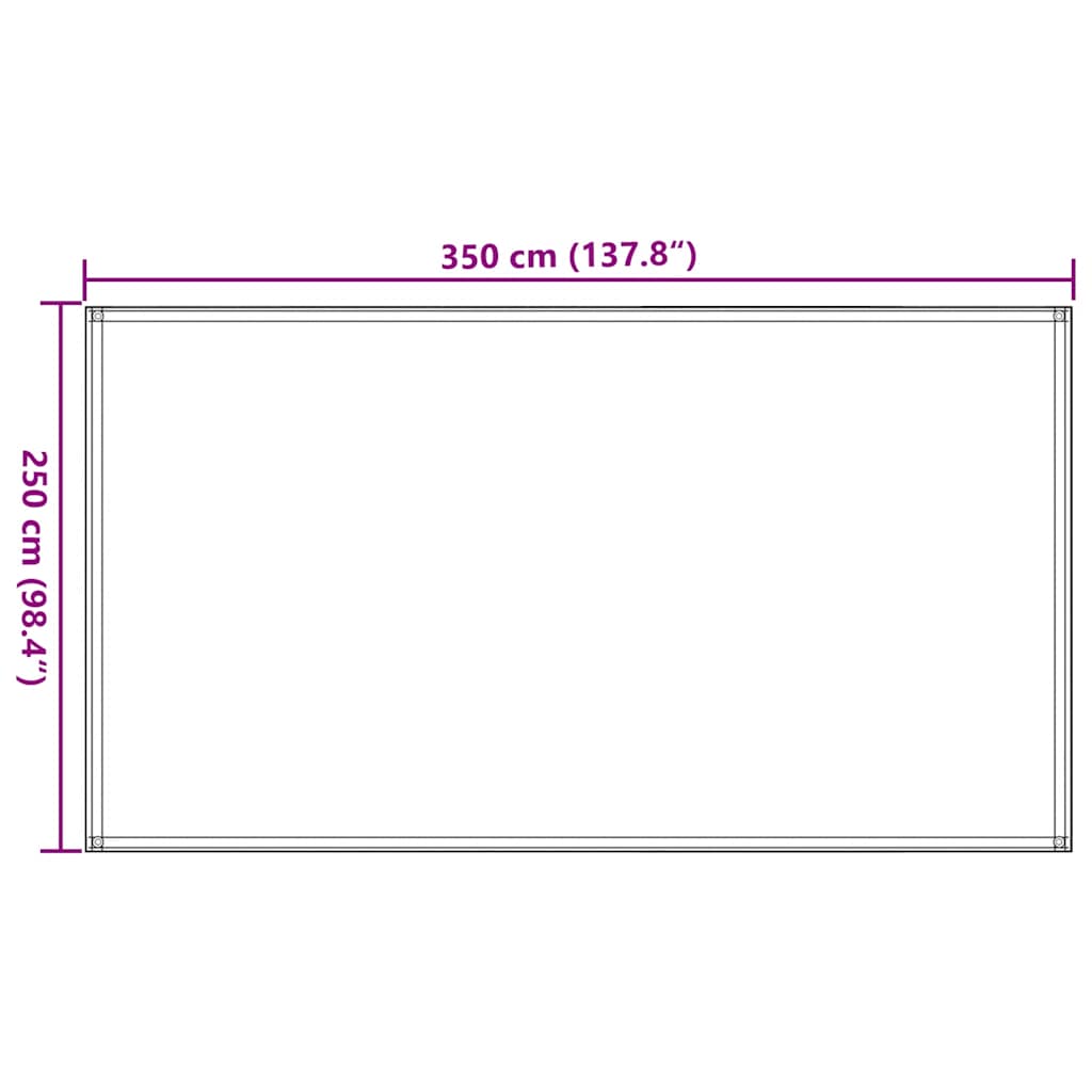Zeltteppich 250x350 cm Braun