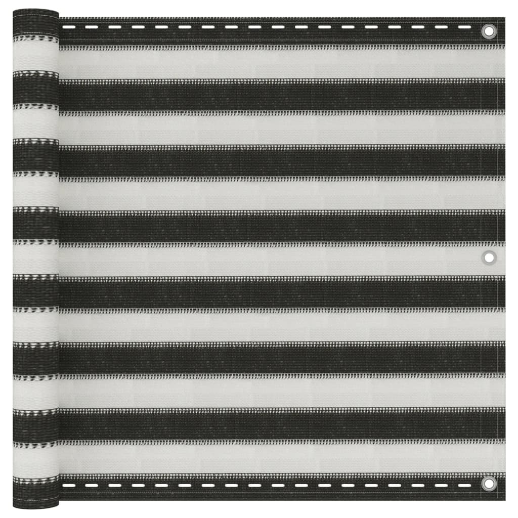 Balkon-Sichtschutz HDPE 90x300 cm Anthrazit und Weiß