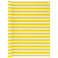 Balkon-Sichtschutz Gelb und Weiß 120x600 cm HDPE