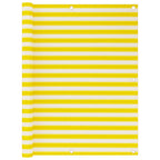 Balkon-Sichtschutz Gelb und Weiß 120x600 cm HDPE
