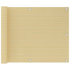 Balkon-Sichtschutz Beige 75x300 cm HDPE