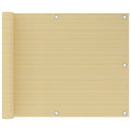 Balkon-Sichtschutz Beige 75x400 cm HDPE