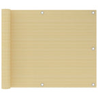 Balkon-Sichtschutz Beige 75x400 cm HDPE