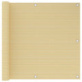 Balkon-Sichtschutz Beige 90x300 cm HDPE