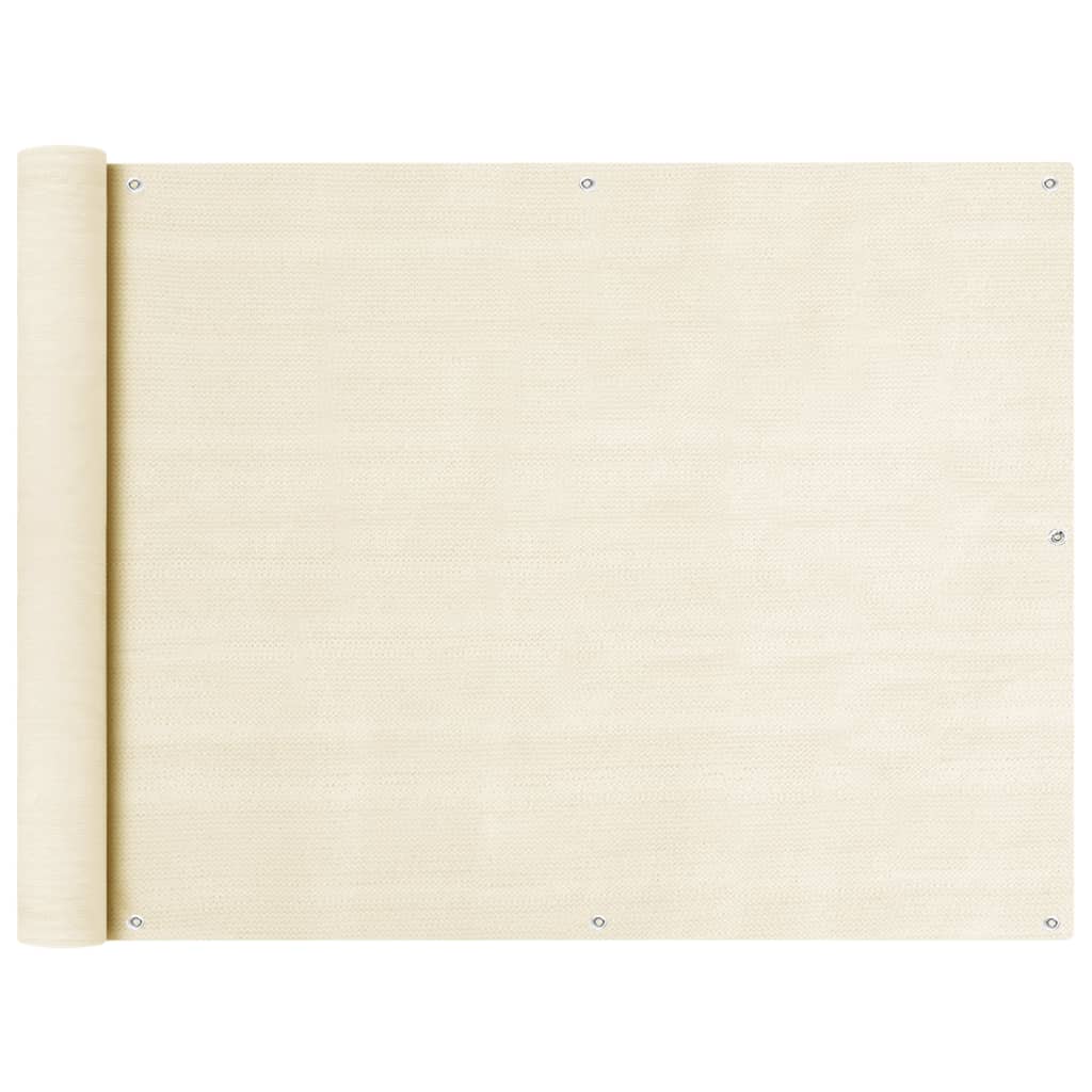 Balkon Sichtschutz Creme 90x600 cm HDPE