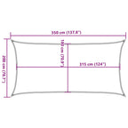 Sonnensegel HDPE 2x3,5 m Anthrazit