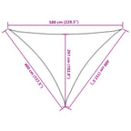 Sonnensegel 160 g/m² Anthrazit 4x4x5,8 m HDPE