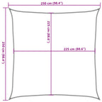 Sonnensegel 160 g/m² Beige 2,5x2,5 m HDPE