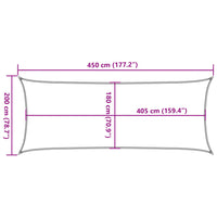 Sonnensegel 160 g/m² Beige 2x4,5 m HDPE