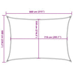 Sonnensegel 160 g/m² Beige 6x8 m HDPE