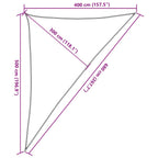 Sonnensegel 160 g/m² Beige 4x5x6,8 m HDPE