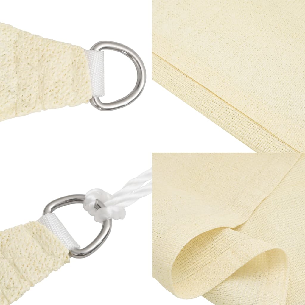 Sonnensegel 160 g/m² Creme 2,5x2,5 m HDPE