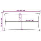 Sonnensegel 160 g/m² Creme 2x3,5 m HDPE