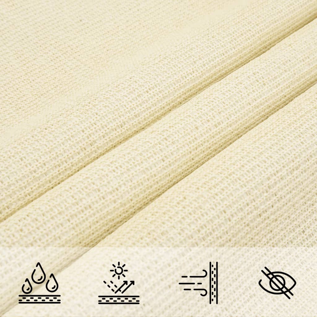 Sonnensegel 160 g/m² Creme 5x8 m HDPE