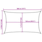 Sonnensegel 160 g/m² Creme 5x8 m HDPE