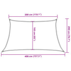 Sonnensegel 160 g/m² Creme 3/4x2 m HDPE