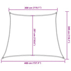 Sonnensegel 160 g/m² Creme 3/4x3 m HDPE