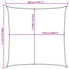 Sonnensegel 160 g/m² Hellgrün 3x3 m HDPE