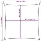 Sonnensegel 160 g/m² Hellgrün 3,6x3,6 m HDPE