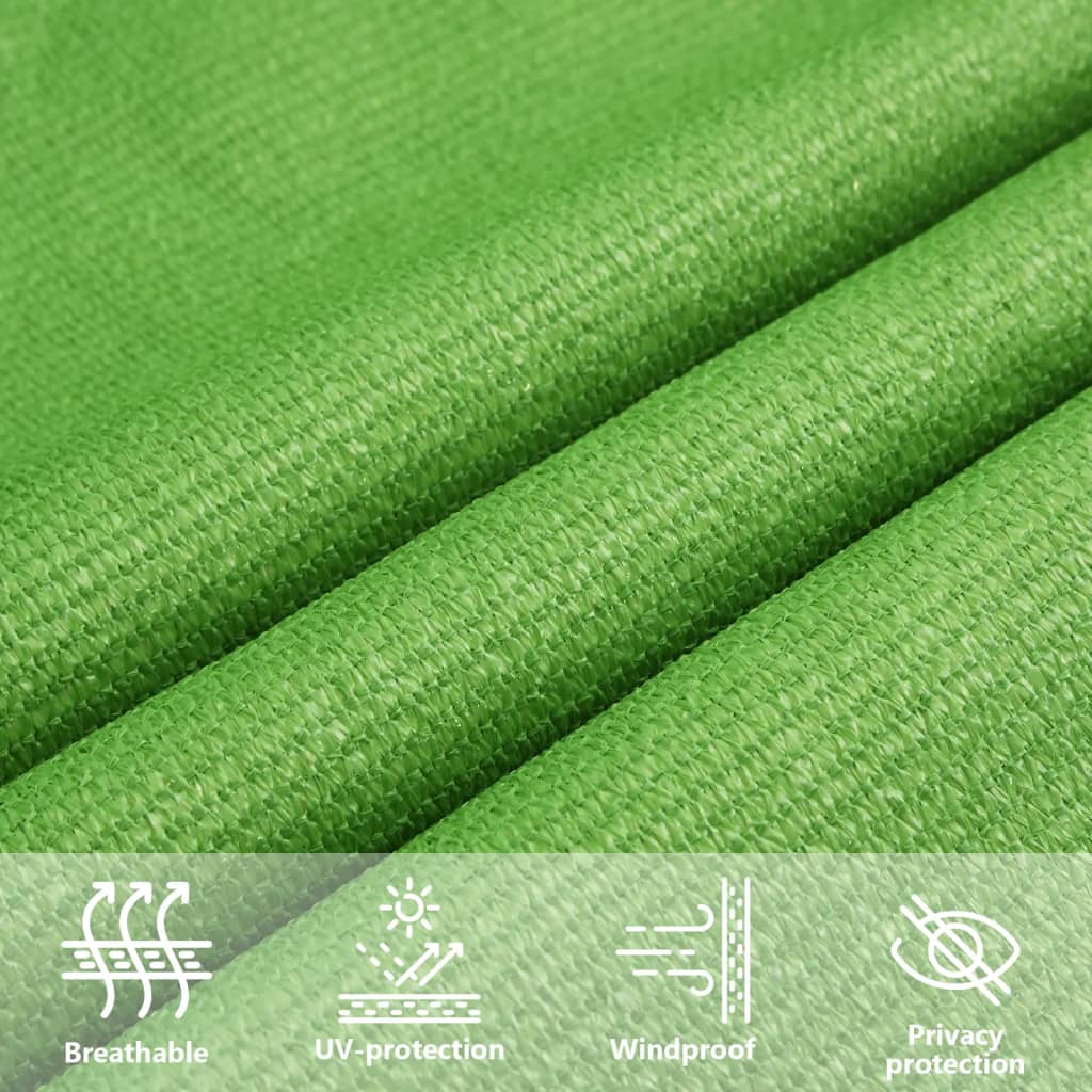 Sonnensegel 160 g/m² Hellgrün 3,6x3,6 m HDPE