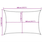 Sonnensegel 160 g/m² Hellgrün 2,5x4 m HDPE