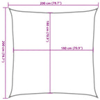 Sonnensegel 160 g/m² Terrakottarot 2x2 m HDPE