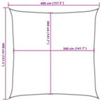 Sonnensegel 160 g/m² Terrakottarot 4x4 m HDPE