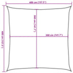 Sonnensegel 160 g/m² Taupe 4x4 m HDPE