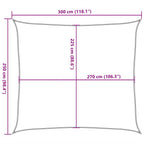 Sonnensegel 160 g/m² Taupe 2,5x3 m HDPE