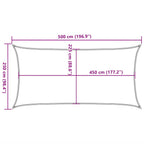 Sonnensegel 160 g/m² Taupe 2,5x5 m HDPE