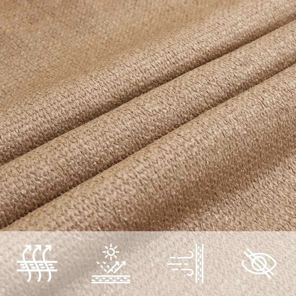 Sonnensegel 160 g/m² Taupe 3,5x4,5 m HDPE