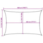 Sonnensegel 160 g/m² Taupe 4x5 m HDPE