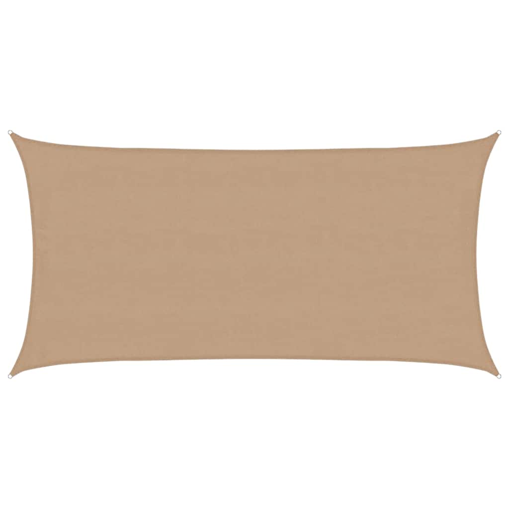 Sonnensegel 160 g/m² Taupe 4x7 m HDPE